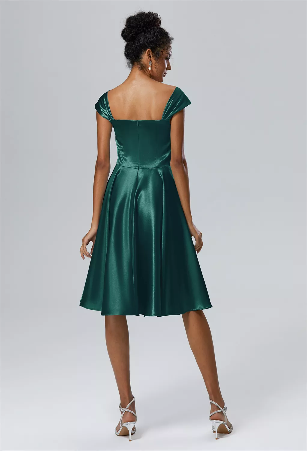 AW Yasmin Hunter Green  Cocktail Wedding Guest Dresses